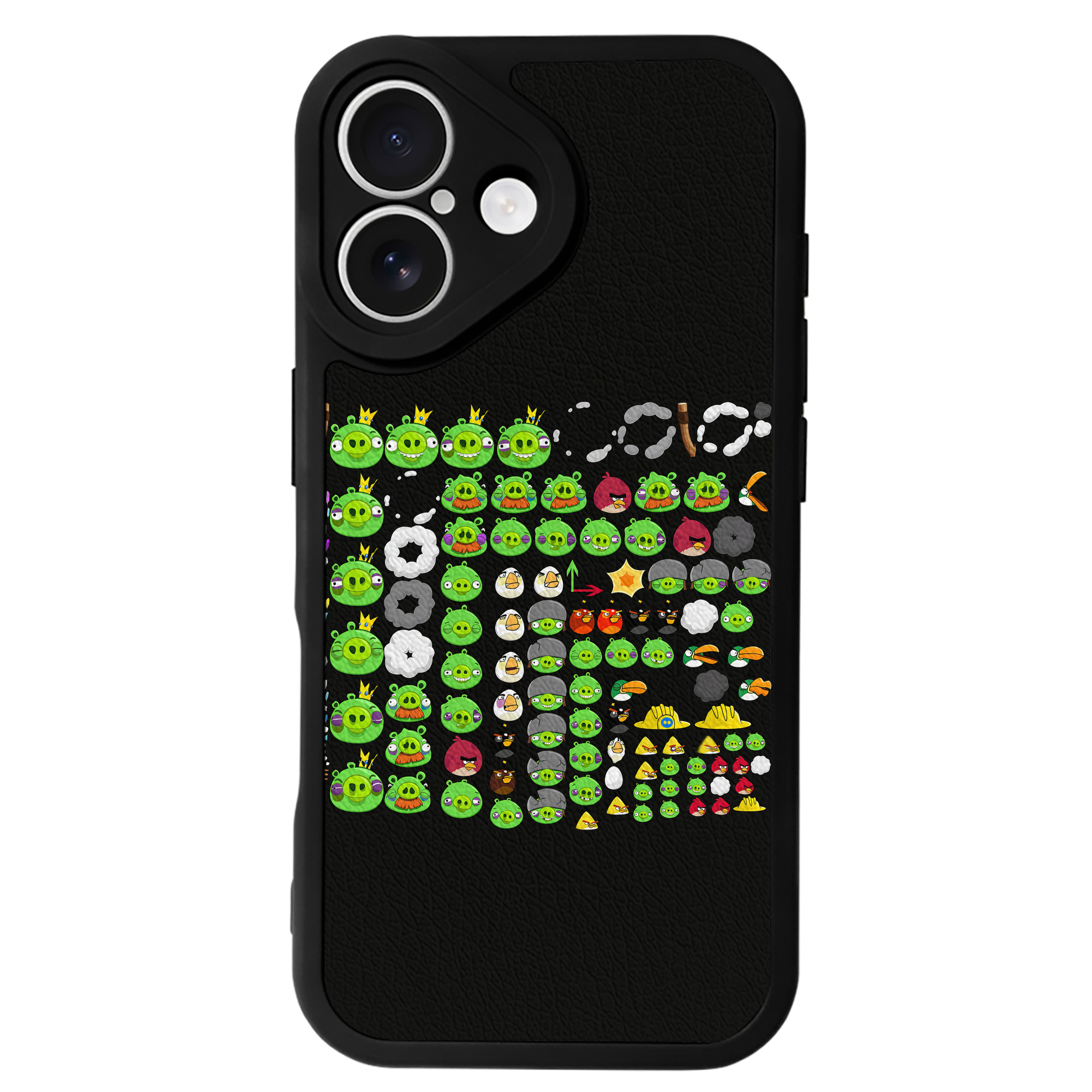 （画像用） Angry Birds アングリーバード 【iPhone 16シリーズ対応】シリコンスマホケース（レザー調） 材質：シリコン